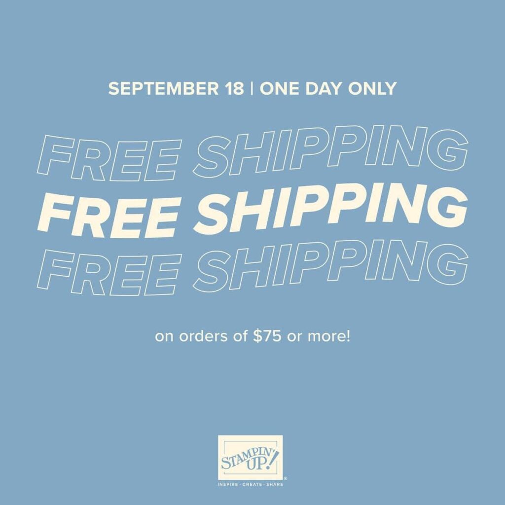 HEAD UP!! FREE SHIPPING SEPT 18